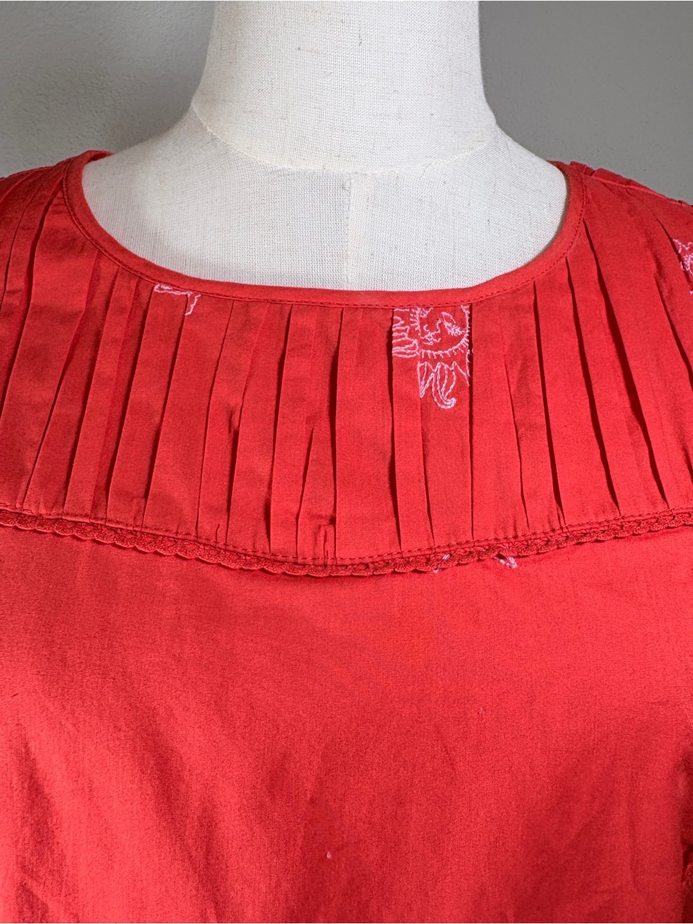 NWT Ciebon Allisa Embroidered Cotton Peplum Top Size Large - Picture 7 of 13